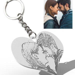 מחזיק מפתחות לב מתכתי