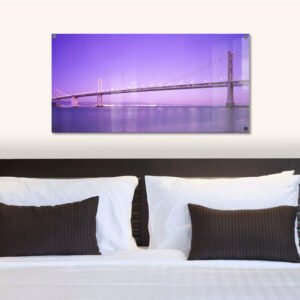 הדפסה על זכוכית - נוף סגול יפיפה